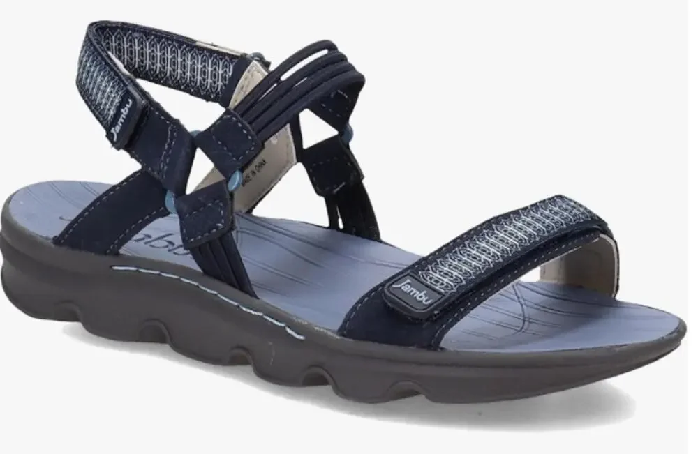 JAMBU JBU SEASIDE WATER READY SPORT FLAT SANDAL BLUE WOMENS SIZE 8M